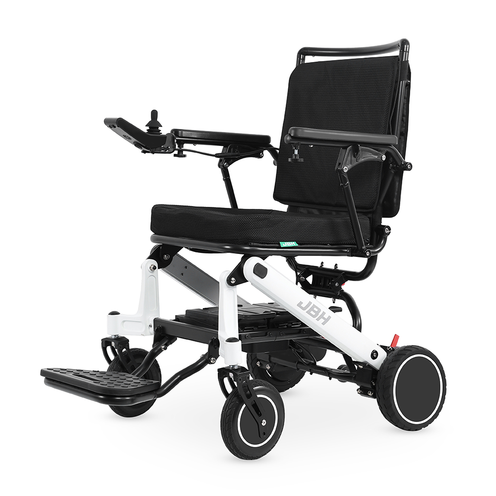 JBH Cadeira de rodas elétrica dobrável leve com tamanho compacto D23
