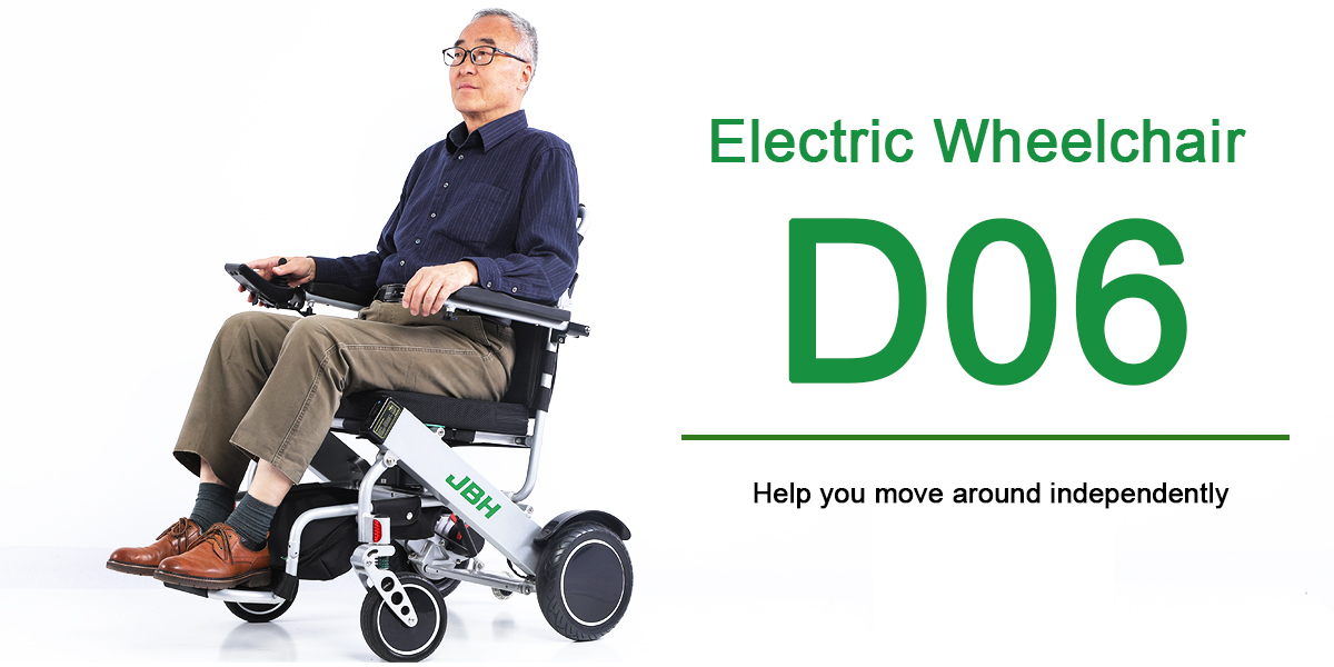 JBH Cadeira de rodas el&eacute;trica dobr&aacute;vel 