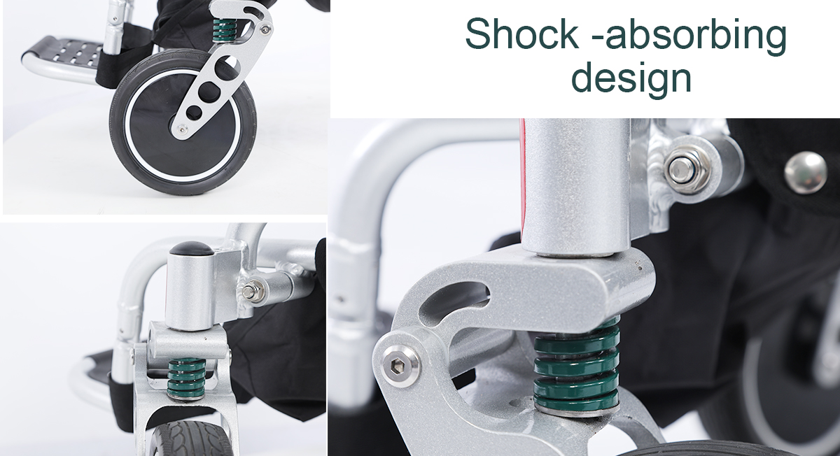 cadeira de rodas el&eacute;trica com absor&ccedil;&atilde;o de choque D05