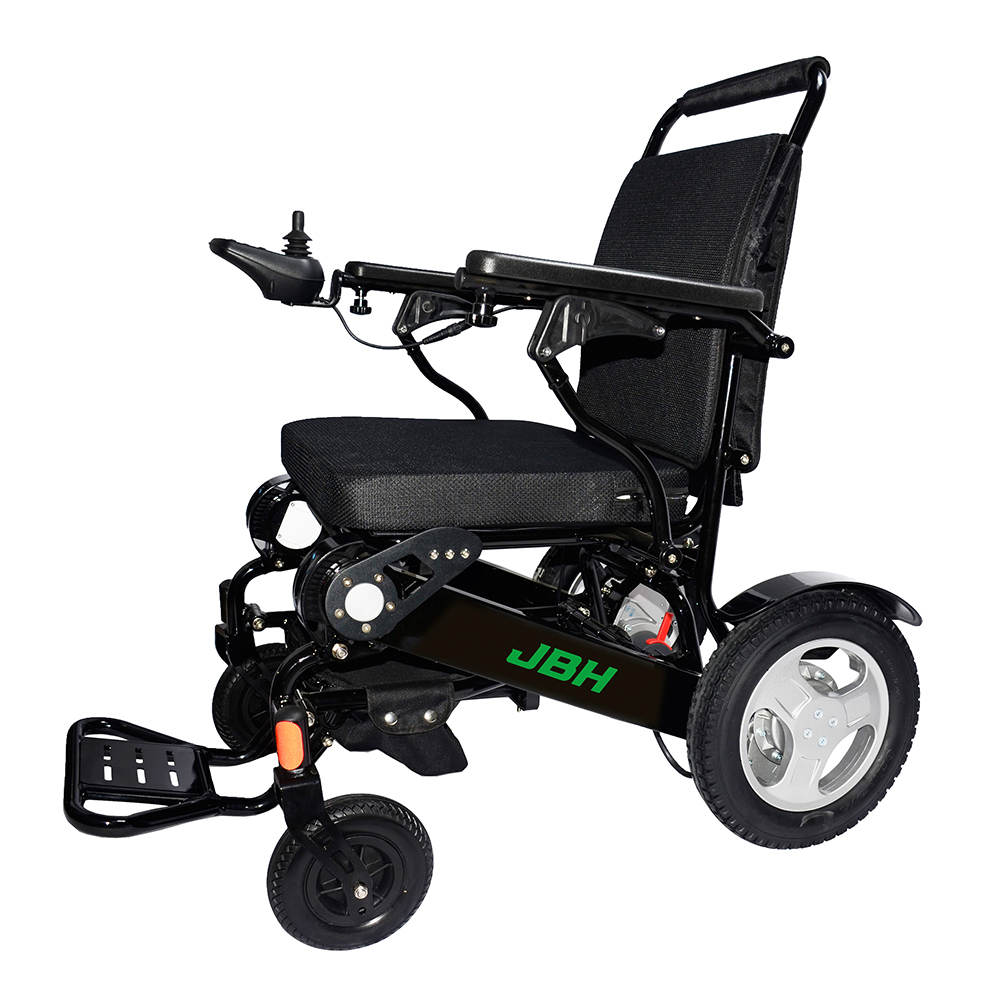 JBH preto ajustável em cadeira de rodas de liga de rodas elétrica ajustável D09