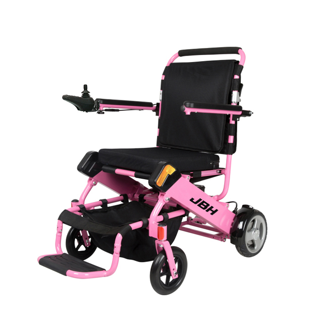 JBH Rosa Power Intelligent Power Alumínio Cadeira de rodas D05