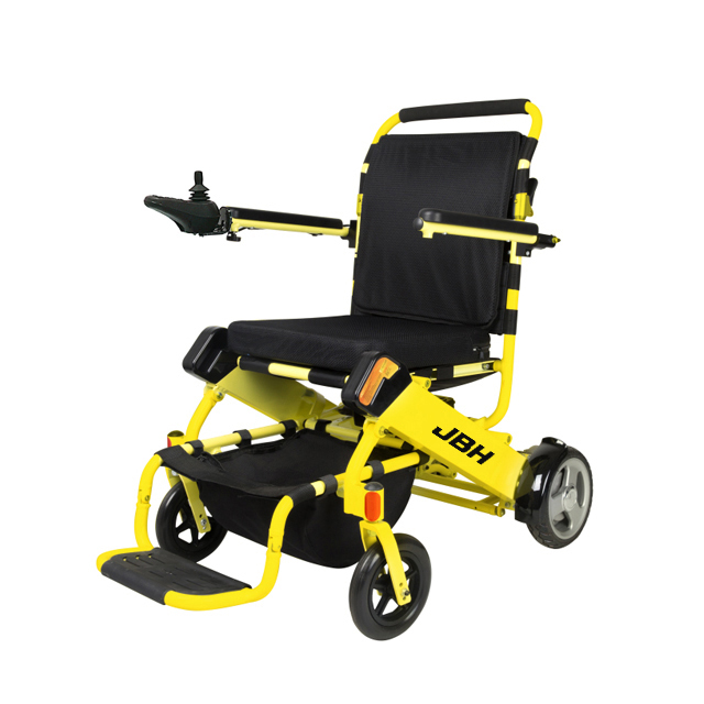 JBH amarelo cadeira de rodas dobrável de alumínio D05