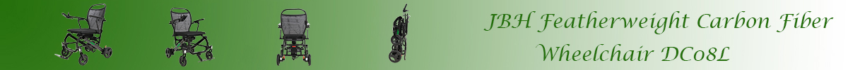 JBH Cadeira de rodas leve de fibra de carbono DC08L