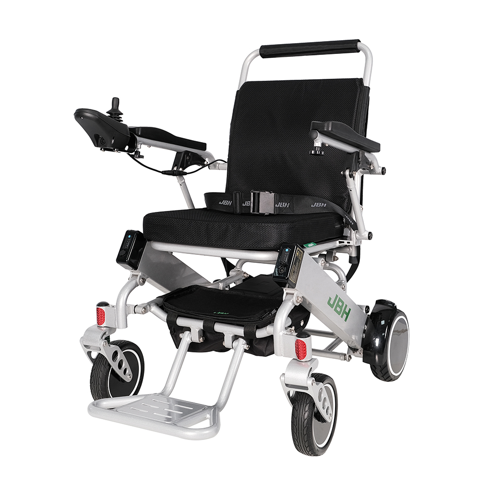 JBH Cadeira de rodas elétrica portátil de prata D03