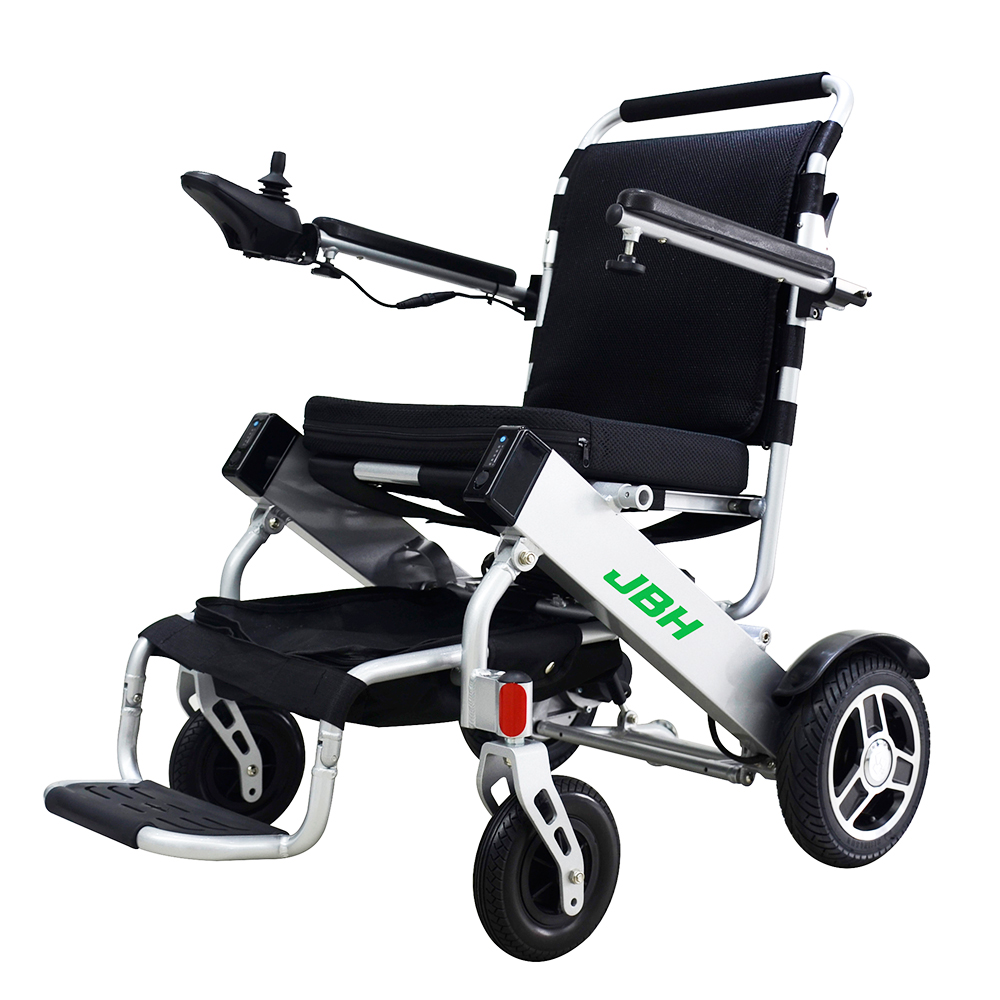 JBH Cadeira de rodas elétrica padrão dobrável para viagem