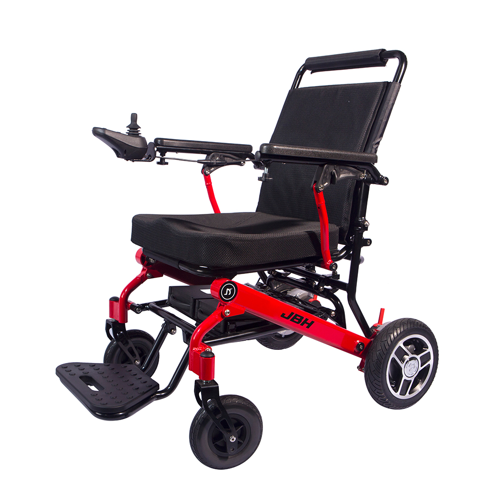 JBH ao ar livre Cadeira de rodas elétrica leve ajustável