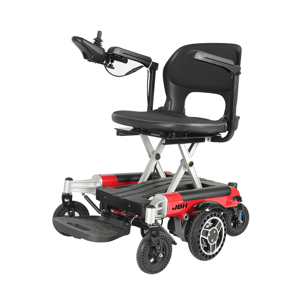 JBH Cadeira de rodas elétrica leve dobrável ao ar livre