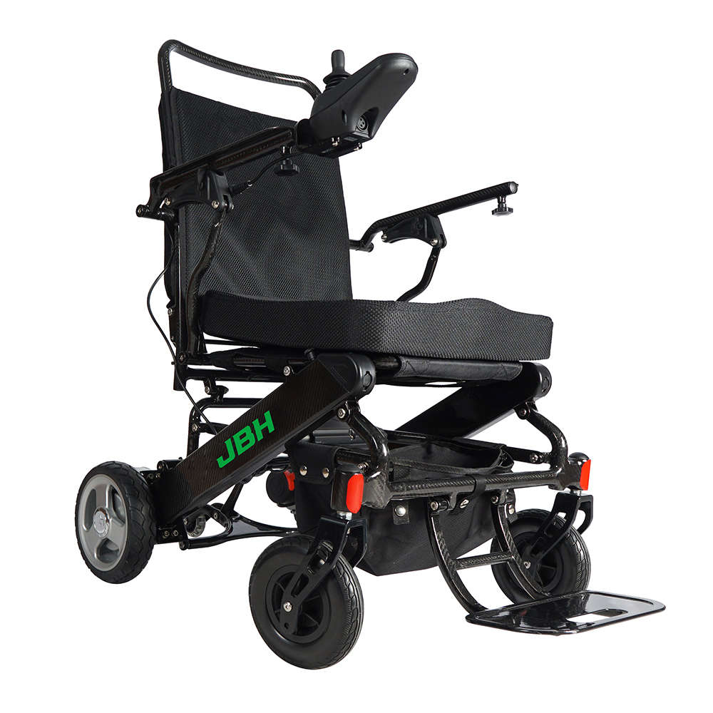 JBH Cadeira de rodas motorizada de fibra de carbono ajustável DC02