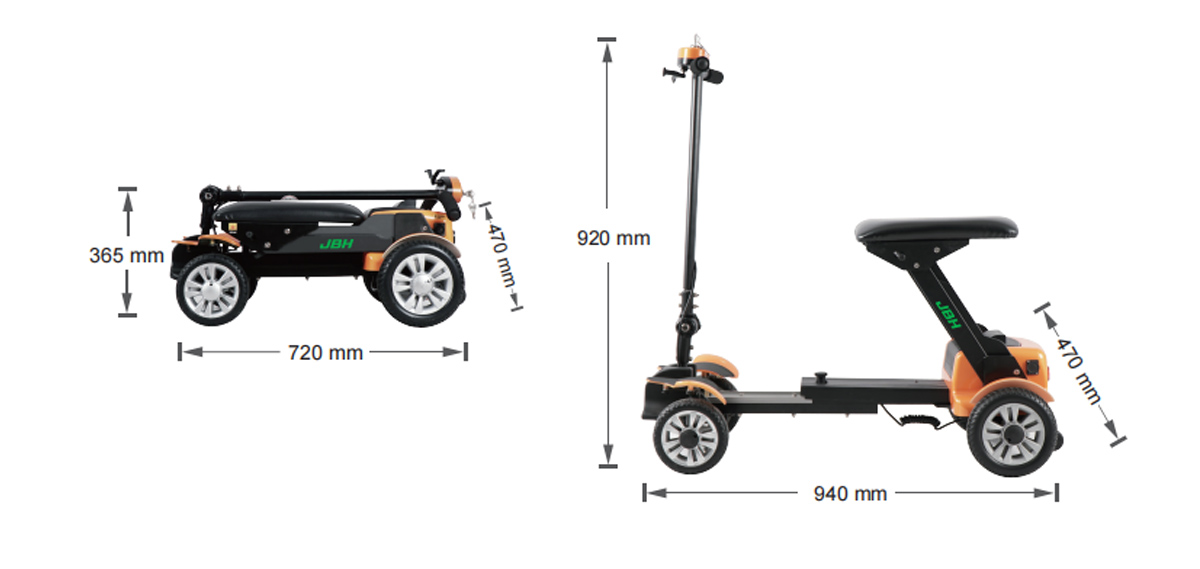 Detalhes da scooter de mobilidade FDB05 