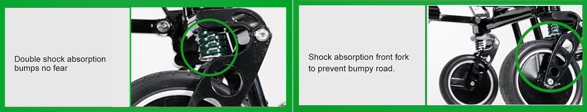 cadeira de rodas de absor&ccedil;&atilde;o de choque