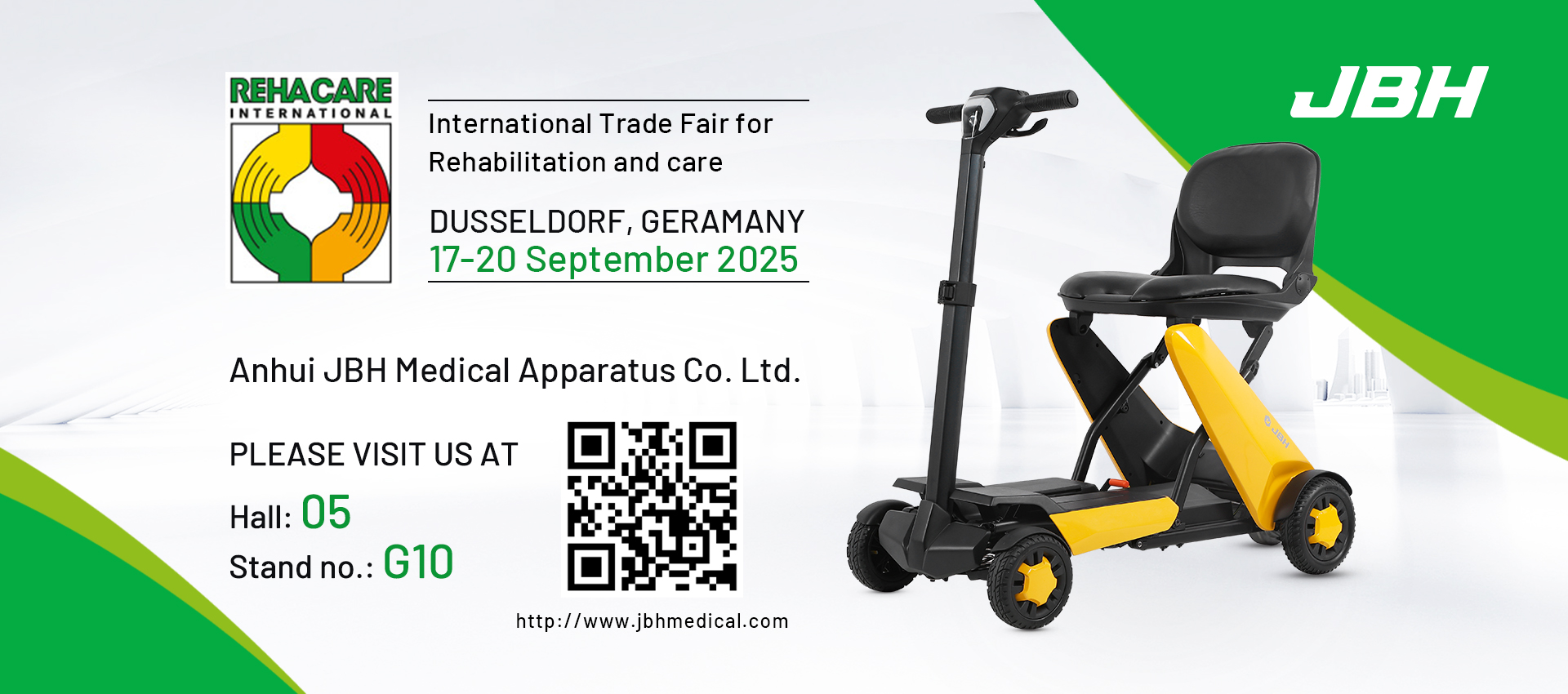 JBH participará da Reabilitação Internacional e da Expo de Cuidados em Düsseldorf, Alemanha