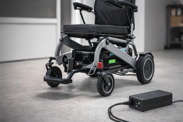 Como carregar uma bateria de cadeira de rodas descarregada