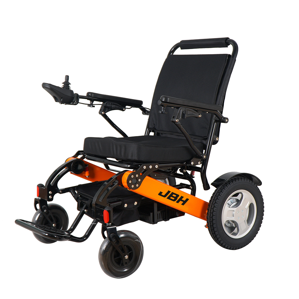 JBH Cadeira de rodas elétrica dobrável para viagem para idosos